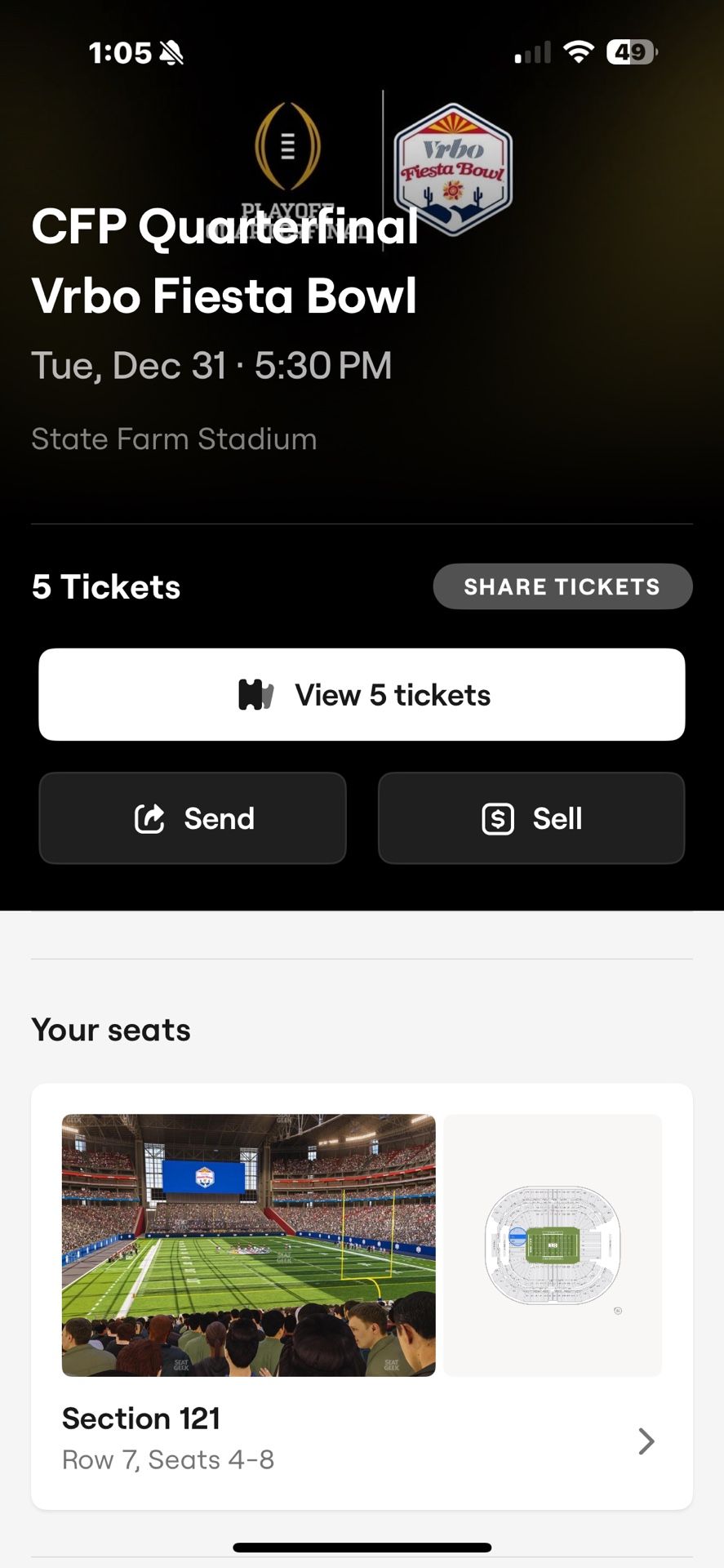 2024 CFP Quarterfinals Vrbo Fiesta Bowl