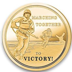 80th Anniversary D-Day Coin With Normandy Beach Sand