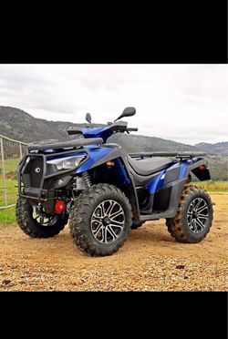 Blue 4x4 ATV Quad Bike