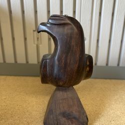 Vintage Hand Carved Ironwood Eagle, MCM Eagle, Ironwood Carvings, Retro Ironwood