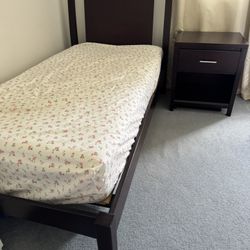 Twin Bed And Nightstand 