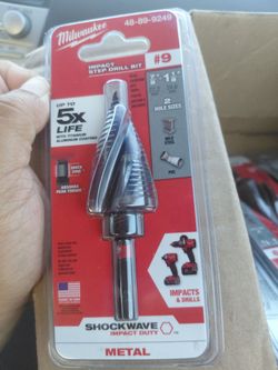 Milwaukee impact step drill bit #9