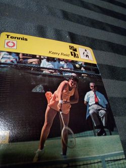 Vintage 1977 sportscaster collector card /tennis- Kerry reid
