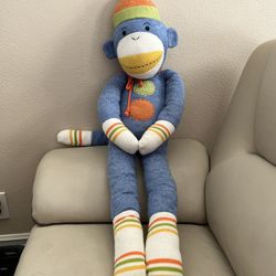 Monkeez & Friends Pillow Sock Monkey Big And Comfy 