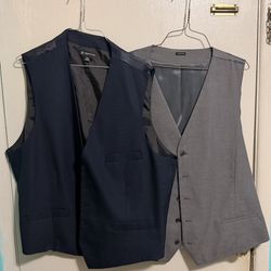 Men's suit vests (navy blue and grey)