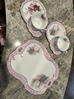 12 Pc Tea Set - Porcelain Treasures By Betty Platner