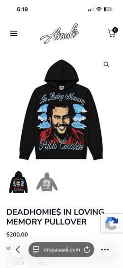 Deadhomies In Loving Memory Pablo Escobar Hoodie