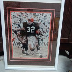 16&20  Autograph Photo 1971 Hof Jim Brown 
