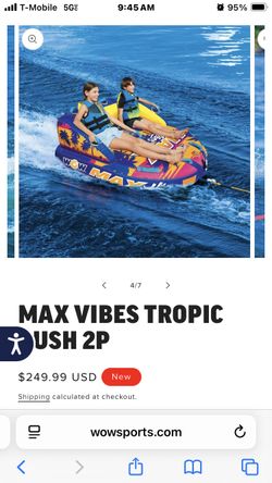 Towable Inflatable Tube Boat Toy Wow