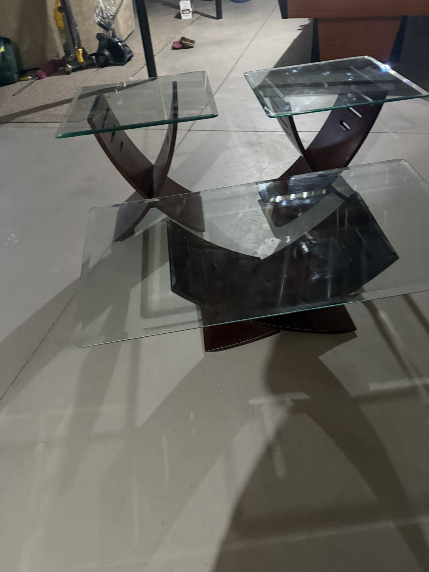 Glass Tables (3 Pieces)