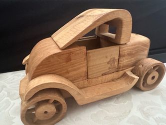 Handmade Wooden Toy Vintage Car
