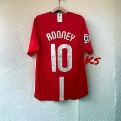 Manchester United Wayne Rooney #10 Retro Soccer Jersey Red Home UCL Final 2008