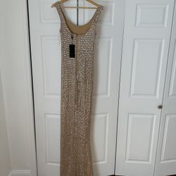 Gold Sequenced Dress - Size 4 - Never Worn! 