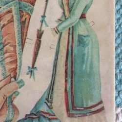 Small Coaster Or Decor Tile Featuring Victorian Style Picture