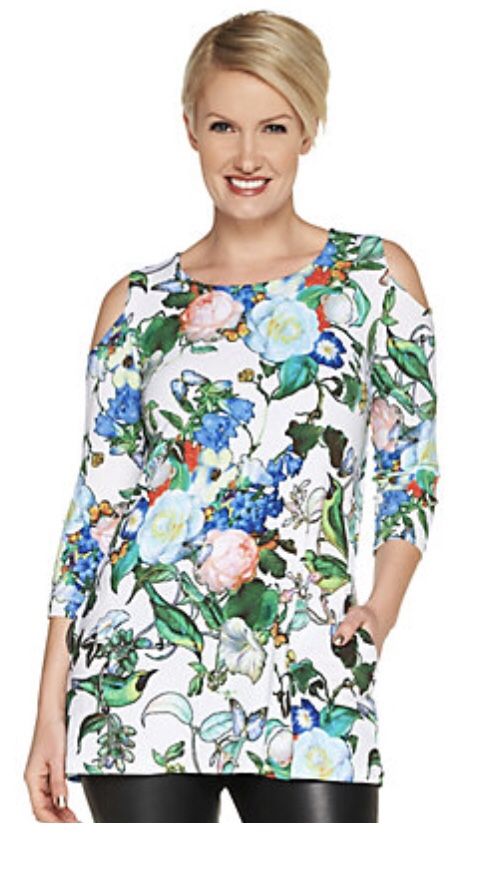 Women’s Cold Shoulder Tunic-qvc