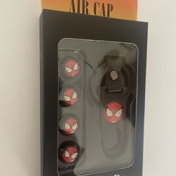 Spider Man Black Finish Air Valve Caps 