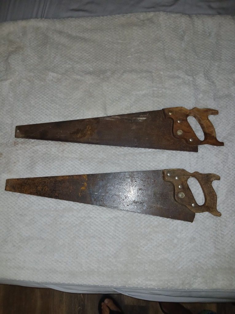 Make Offer! 2 Warranted Superior Hand Saws