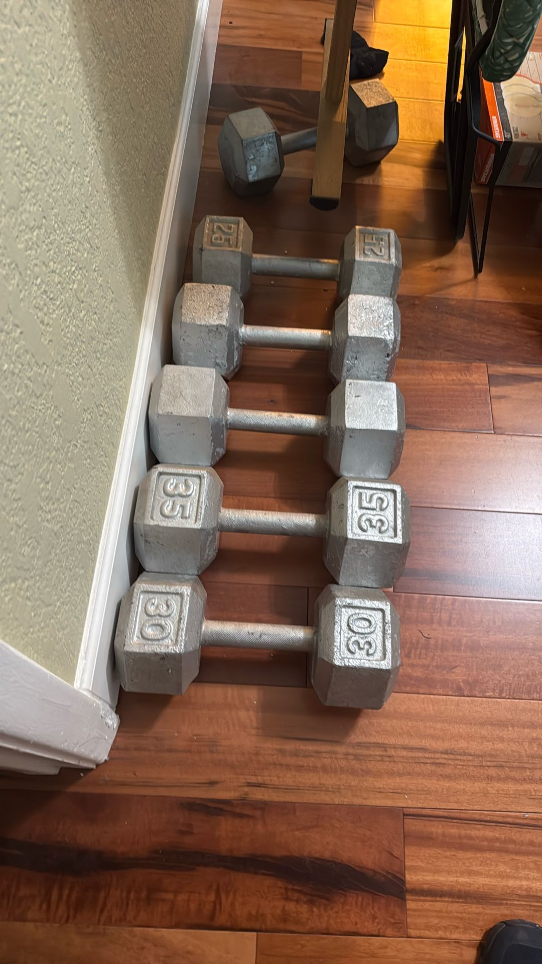 Dumbells Weights 35 Lb , 30lb, 25lb