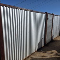Corrugated Metal Fence 