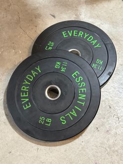 Pair of 25lb bumper plates