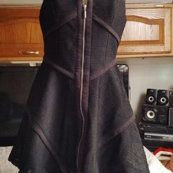  Zip Up Black Dress 