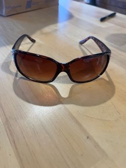 Women’s brown crystal sunglasses