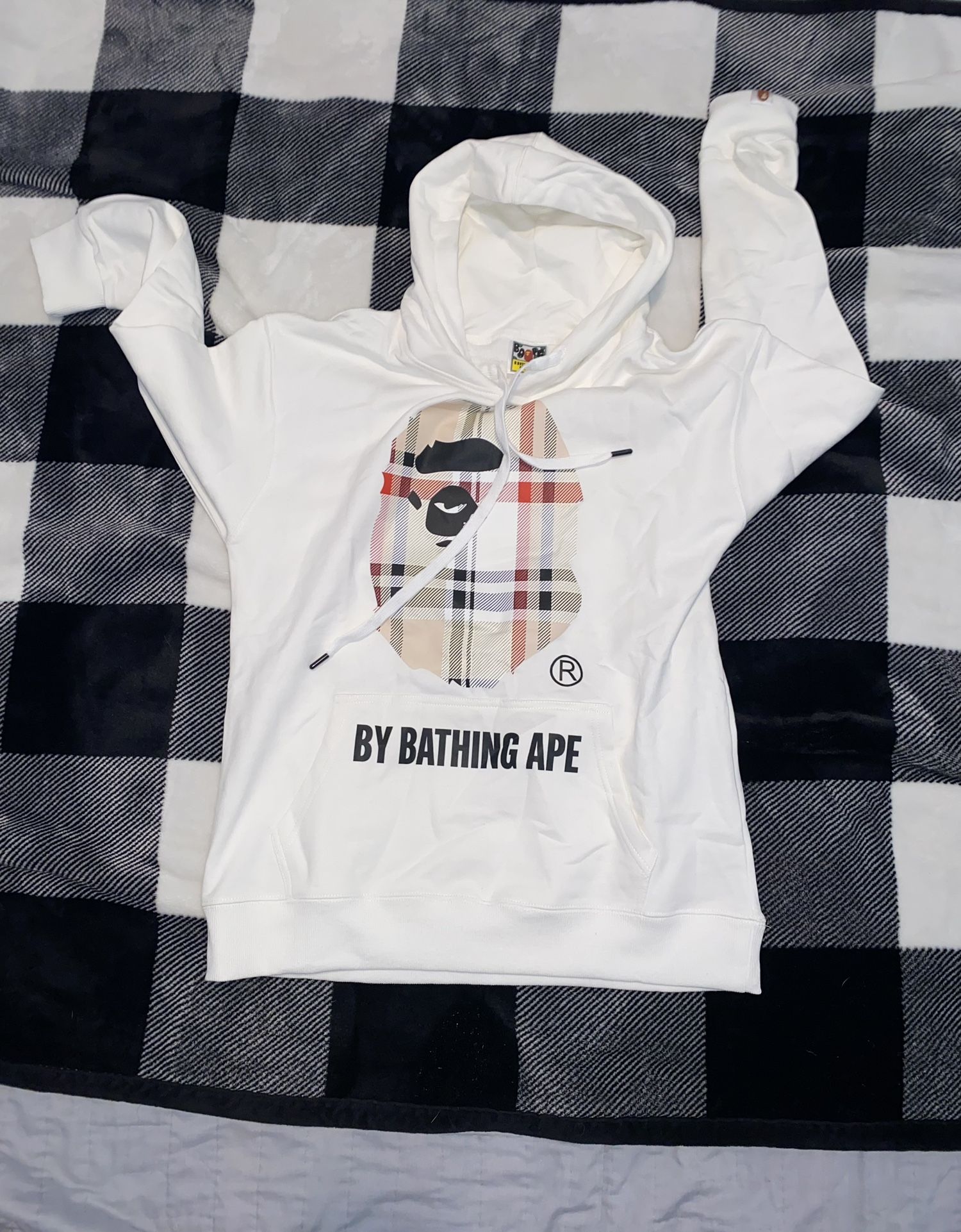 Bathing ape Bape hoodie white