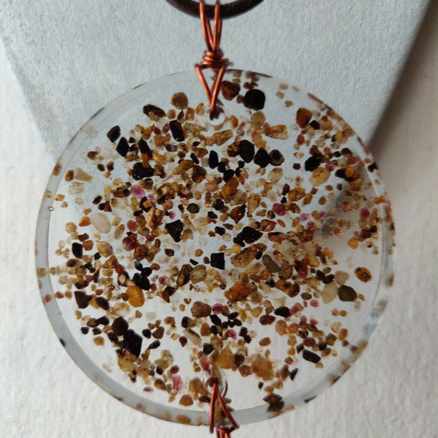 Raw Garnet River Stone Handcrafted Necklace 