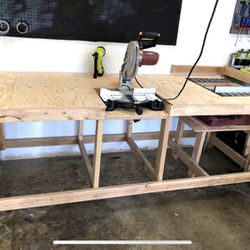  Work Bench with Slots for Table and Miter Saws