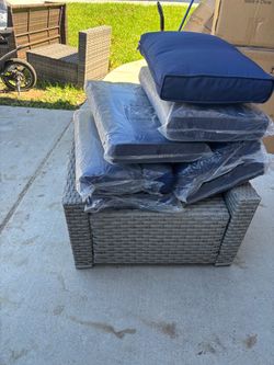 Free ottoman with extra cushions