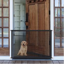 Mesh Gates for Kids or Pets, Magic Pet Gate for The House, Portable Baby Puppy Safety Fence Guard for Stairs and Doorways, Easy Install Anywhere