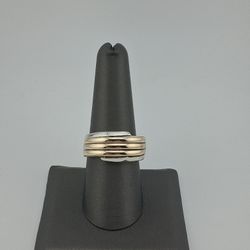 Silver Ring With Gold-plated Accents DAVID YURMAN 