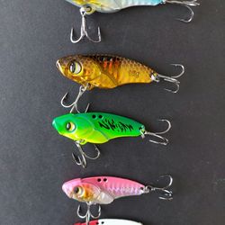 Vibration Blade Spoons Fishing Lures 5pack Lot Brand New 