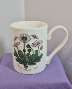 Portmeirion Botanic Garden Bellis Perennis Daisy Coffee/Tea Mug 12 oz