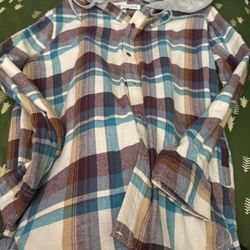 Shirt Flannel With Hoodie Men Size Medium From Pacsun Store