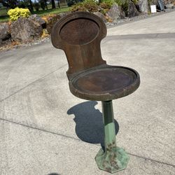 Vintage Ice cream parlor soda Fountain Chair. Copper Base! 