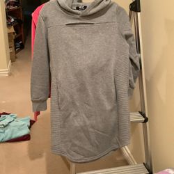 Hooded, Long Sleeve Knee High  sweater