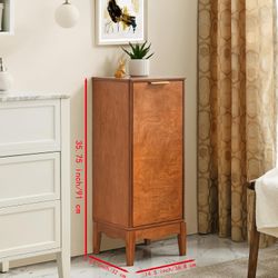 Brown Tall Bathroom Storage Cabinet