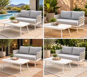 BRAND NEW INBOX Outdoor Patio Loveseat and Coffee Table Set