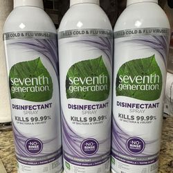 Seventh Generation Disinfectant Spray-Lavender Vanilla & Thyme Scent   $5 each