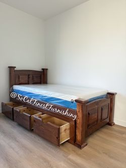 New Twin Bed With Drawers And Mattress 
