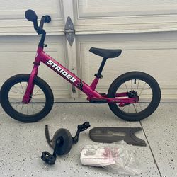 Strider 14x Balance Bike Excellent Condition With Pedals 