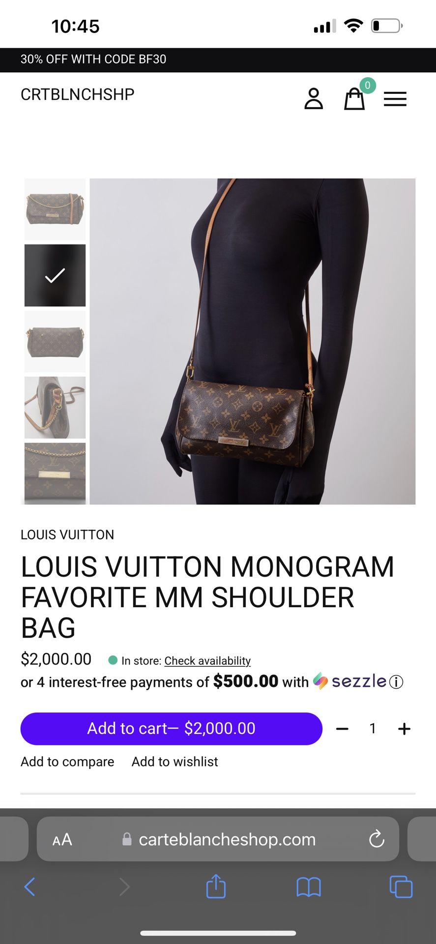 Louis Vuitton Monogram Favorite MM shoulder Bag 