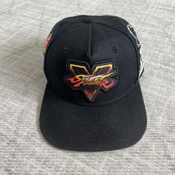 Capcom Street Fighter V Ryu KO Men’s Black Fighting Video Game SnapBack Hat