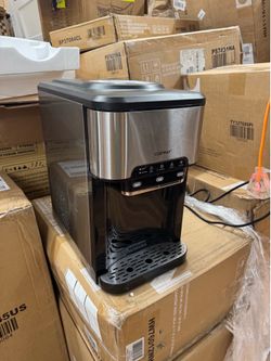 Water Cooler Dispenser with Built-In Ice Maker