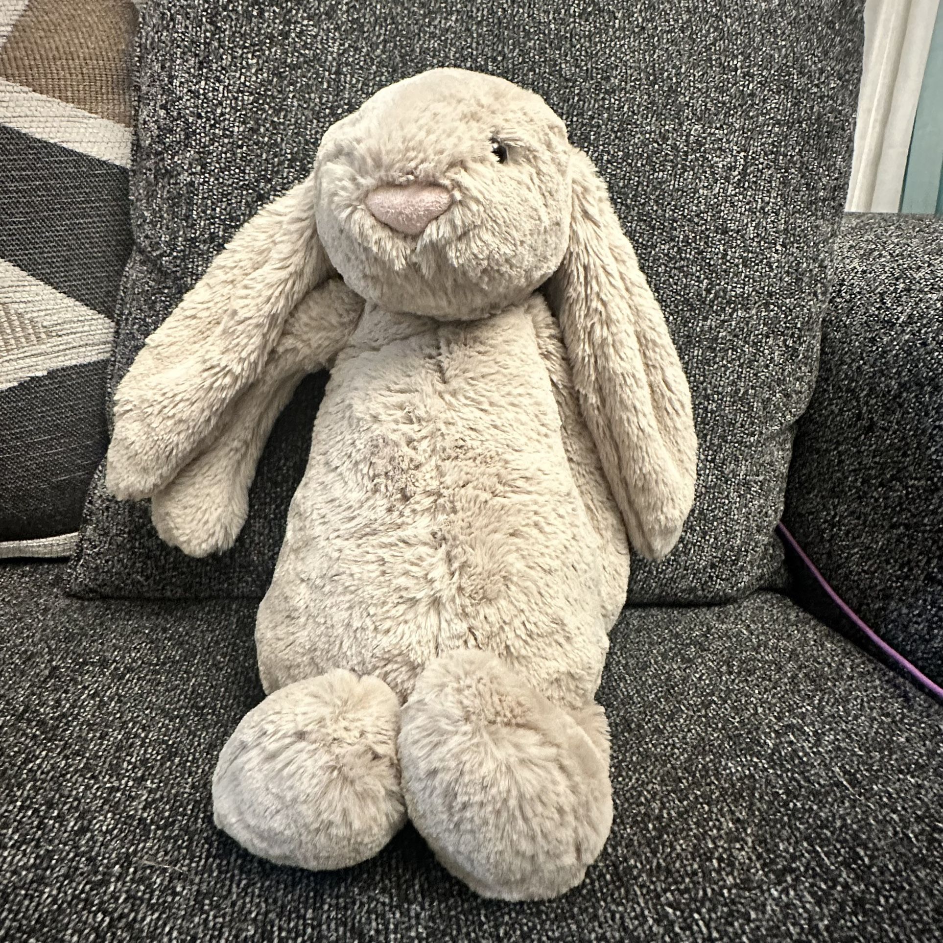 Jellycat Medium Bashful Beige Floppy Bunny 12" Plush Stuffed Animal Toy