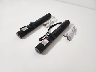2pcs 303 USB Red Visible Beam L. Pointer Pen Focus/Zoom Light