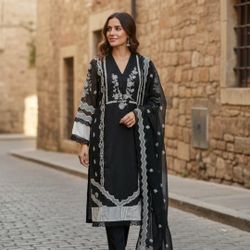 Indian Pakistani Tradition Designer Shalwar Kameez Embroidery 