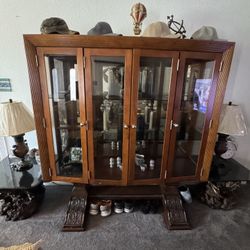 Wood/Glass Curio Cabinet