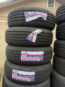 215/70/15 American vendo un set de llantas nuevas con 50,000 millas de garantía ✅🤩I am selling a set of new tires with a 50,000 mile warranty ✅